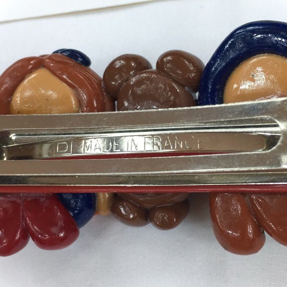 MUSEUM OF CIVILISATION - made in France - Nice Handcrafted Hair Clip 3½" - Picture 4 of 4